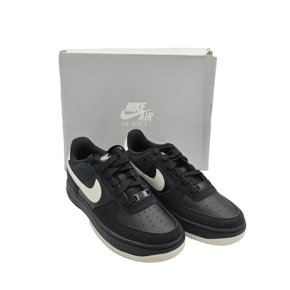 Nike Air Force 1 LV8 2 GS Black Light Bone 3.5Y / 5W HV4760-001 NIB - Picture 1 of 5